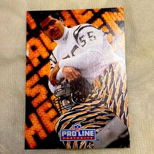 🔥1991 JUNIOR SEAU VINTAGE FOOTBALL CARD RIP COLLECTORS VG